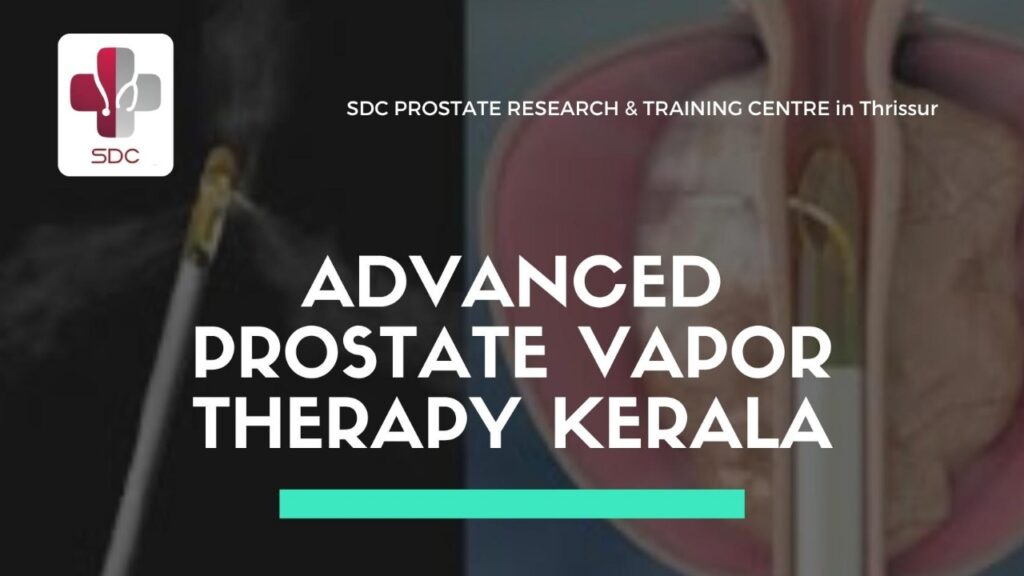 Patient undergoing advanced prostate vapor therapy Kerala at SDC Prostate Research & Training Centre using REZUM technology.