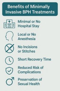 “Patient receiving the best minimally invasive BPH treatment in Kerala at SDC, highlighting the key benefits of minimally invasive BPH treatments like faster recovery and minimal discomfort.”