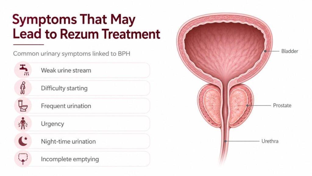 Good candidates for Rezum treatment, including men over 50 with BPH and an enlarged prostate