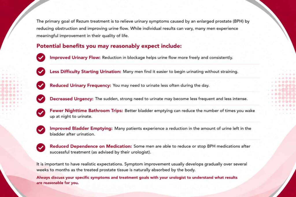 Benefits you can reasonably expect from Rezum treatment for BPH